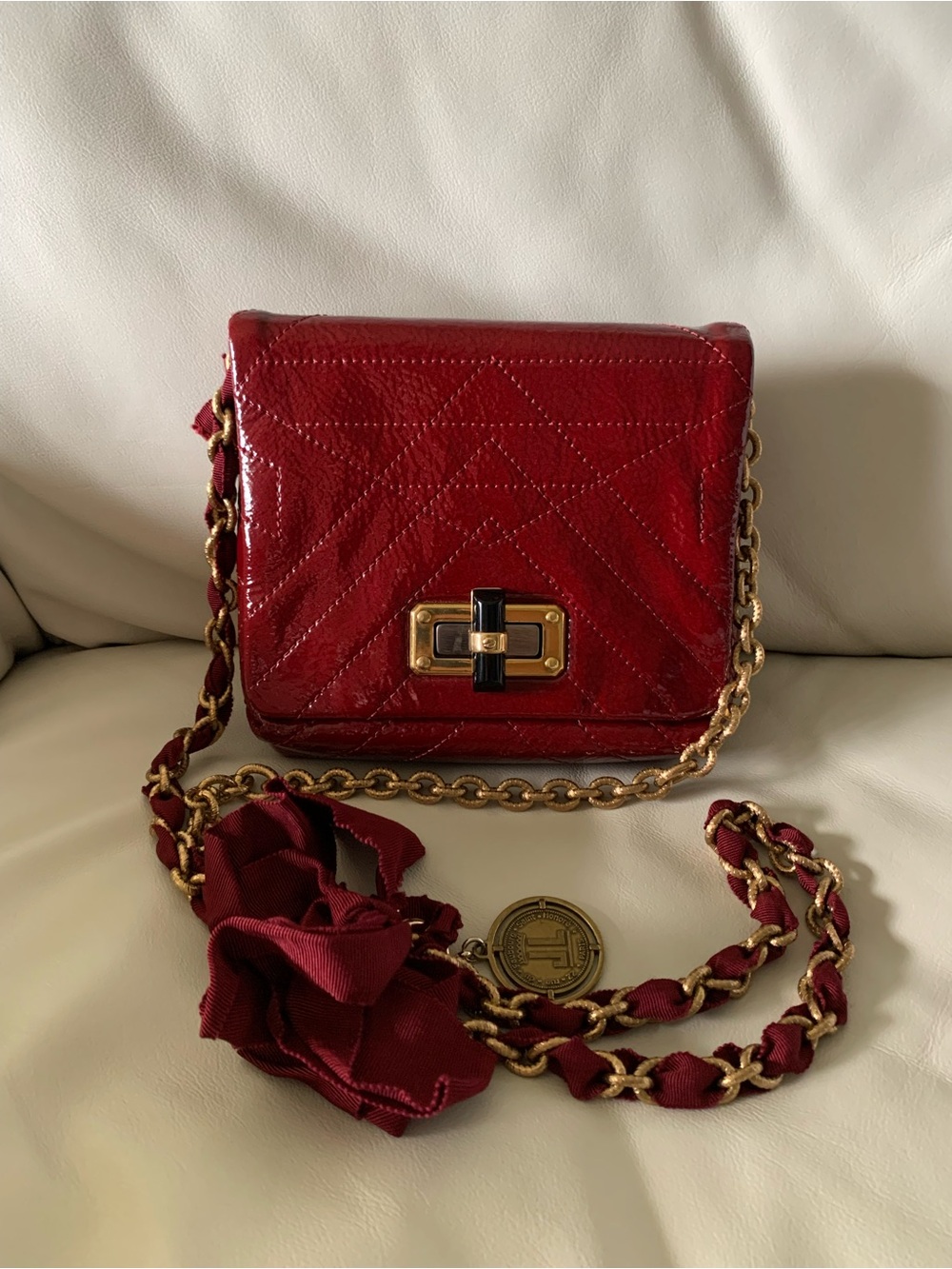 100% Authentic Lanvin Happy Mini Pop Quilted Handbag